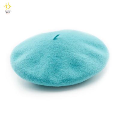 China Luxury Beret 40 Different Colors In Stock Wool Berets Hat For Women Artist French Cap Style for sale