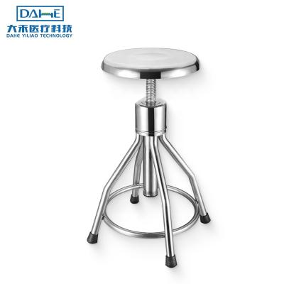 China School Modern Laboratory Furniture Hospital Special Offer Stainless Steel Nurse Chair Liftable Round Stool for sale