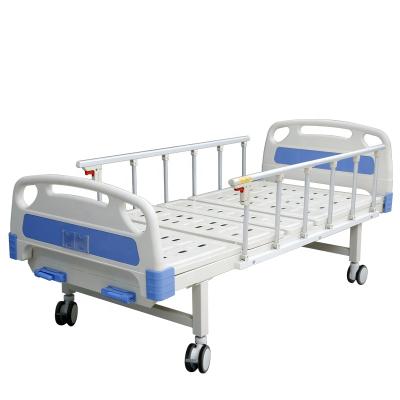 China Metal Medical Equipment Manufacturer ABS Headboard Manual 2 Crank Medical Bed For Hospital Patient for sale