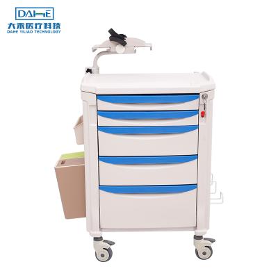 China Hot Selling Medical Hospital Trolley QJA08A Aluminum Alloy Emergency Hospital Trolley for sale