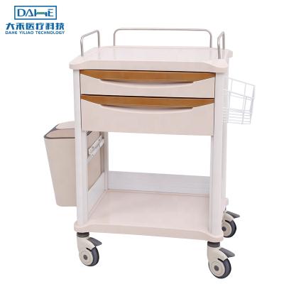 China ABS Factory Wholesale Medical ABS Medical Trolley With Bin for sale