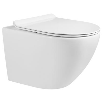 China Double-Flow European Standard Price High Quality Cheap Bathroom Ceramic Rimless Wall Hung WC Sanitary Ware Wall Hang Toilet Wholesale for sale