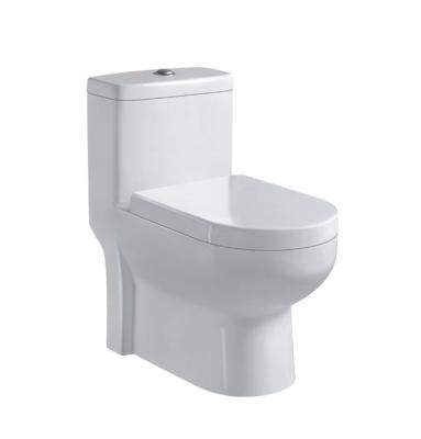 China Double-flush make in cheap bathroom sanitary ceramic siphonic strap china ware lavatory WC one piece toilet for sale