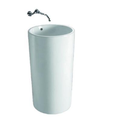 China Wholesale High Quality Modern Pedestal Wash Basin Sanitary Ware Bathroom Floor Position Ceramic Pedestal Sink for sale