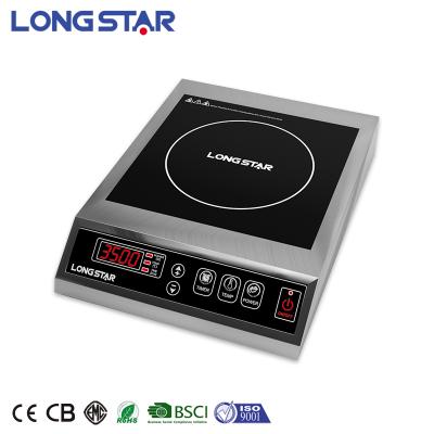 China Hotel Manufacturers Custom Stainless Steel Single Burner 3500w Induction Cooker for sale