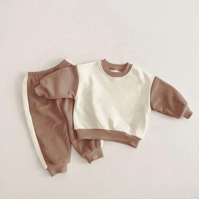 China Casual Loose Tracksuit Tracksuit Pants Casual Loose Tracksuit Color Block Fashion Style Fashion Fall Outfits Baby Neutral for sale