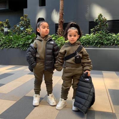 China Casual Kids Wear Oversized Hoodie Jogger Pants 2pcs Set Kids Winter Clothes Outfits For Baby for sale