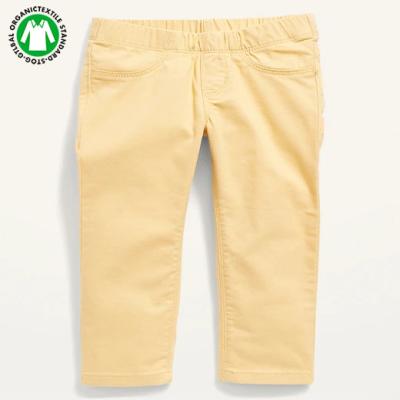 China Wholesale Fashionable Cotton Breathable Solid Elastic Organic Bamboo Baby Style Casual Pants for sale