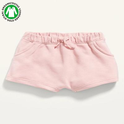 China Breathable High Quality Solid Organic Cotton Drawstring Baby Clothing Wear Girls' Briefs for sale