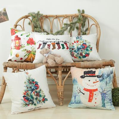 China New Design Anti-static Christmas Printing Luxury Throw Cushion Cover 2021 Cushion Covers For Pillow for sale