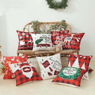 China 45*45cm Christmas Decor Cotton Chair Anti-Static Super Soft Tile Cover Modern Cushion Cover for sale