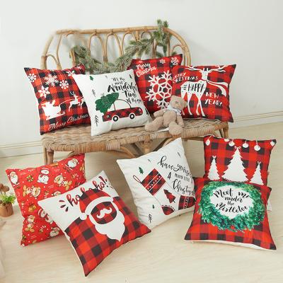 China Anti-static Cotton Christmas Festival Fashion Pillow Cushion Covers Throw Decorative Cushion Cover for sale