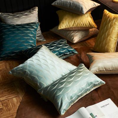 China Anti-Static Jacquard Dye-Yarn Cushion Covers Manufacturers Luxury Decorative Home Cushion Covers for sale