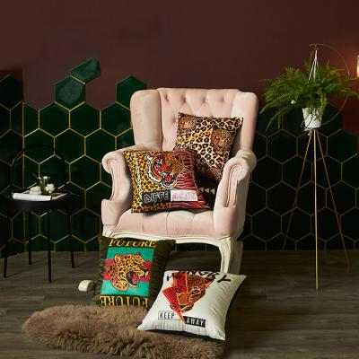 China Anti-Static High Quality Home Decoration Leopard Silk Pillow Cushions Covers Design Tile Covers for sale