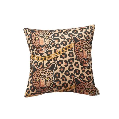 China Anti-Static Newcomers Printed Satin Throw Blanket Fashionable Brown Cushion Covers For Home Decor for sale