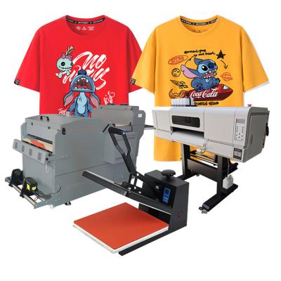 China 60cm Eco Solvent Printer T-shirt Complete Equipment + Hot Melt Powder Machine + Heat Press Machine For T-shirt Printer for sale