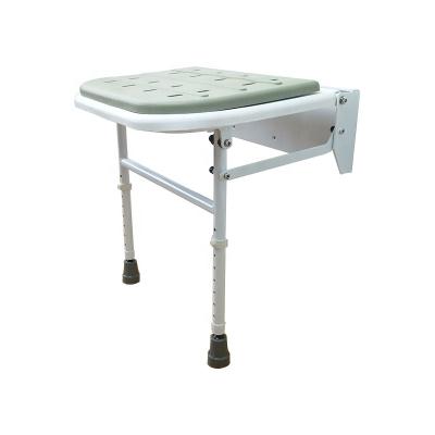 China Durable / Compact Folding Wall Mounted Shower Seat With PU Foam Pad For Handicapped for sale