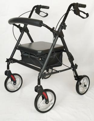 China Lightweight Home Care Aluminum Four Wheels Mobility Rollator Walker For Elderly for sale