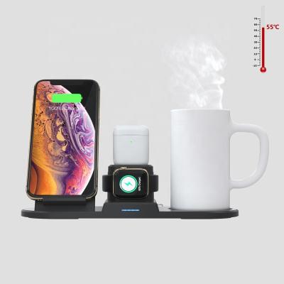 China Cell Phone Universal Mobile Stand Phone Holder 3 in 1 Charger Station for iPhone Stand Charger Cup Thermostatic Hot Cup for sale