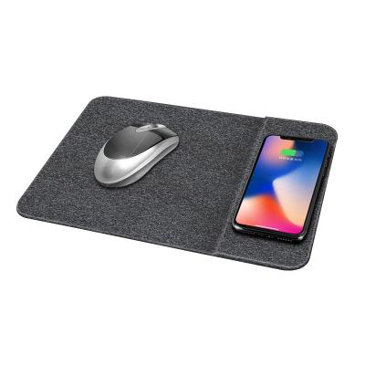 China With Qi Dual Use Radio Mobile Phone Desk Wrist Rest Mousepad Charger Charging Mat For Iphone X Xs 8 8plus Mice For Samsung for sale