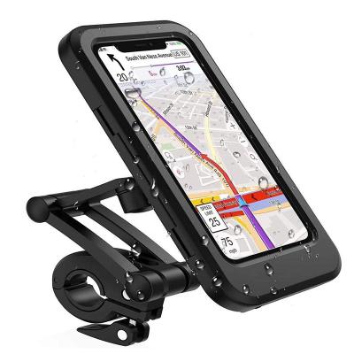 China 360 Degree Rotation Bike Motorcycle Adjustable Magnetic Mount Mobile Phone Waterproof Bike Phone Holder for sale