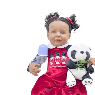 China Vinyl 60cm Lifelike African American 24inch Realistic Looking Smiling White Reborn Baby - Doll Girl for sale