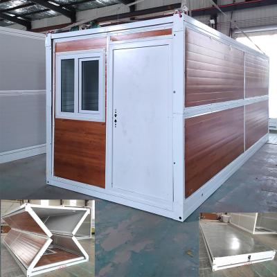 China Modern Wholesale Woodgrain 20ft Container House Fast Build Modular Prefabricated Folding Home Australia for sale