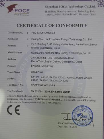 CE - Guangzhou Hanfong New Energy Technology Co., Ltd.