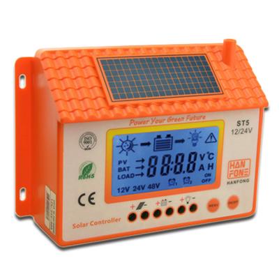 China Original charger controller china hanfong design mppt/pwm charge controller, pwm auto charge solar controller 12v 24v 30a for sale