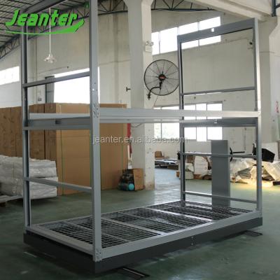 China Stable Structure Easily Assembled Mobile Hydroponic Growing Greenhouse Syetems Plant Growing Rack for sale