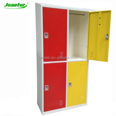 China Guangzhou wardrobe fully compile steel 2/3/4/6 doors metal locker cabinet wardrobe cabinet designs for sale