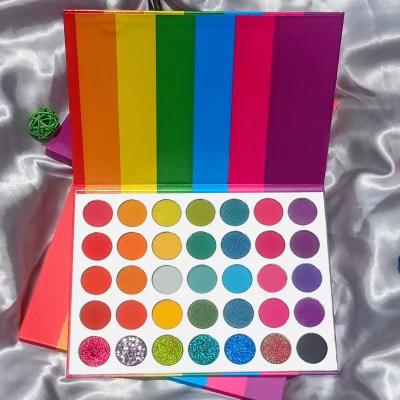 China Latest 35 Color Eyeshadow Vegan Makeup Private Label Waterproof Eyeshadow Palette DHL Glitter Vegan Makeup Cosmetics Waterproof Eyeshadow for sale