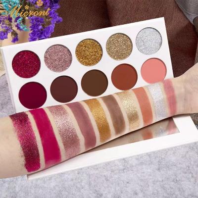 China Waterproof OEM Makeup Eyeshadow Palette DIY Colors Matte Shimmer Glitter Blocks High Dye Private Label Own Logo Eyeshadow Palette for sale