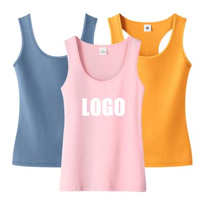 China Girls Summer S-4XL Custom Cotton QUICK DRY Logo Blank Solid Good Quality Sleeveless Tank Tops For Women for sale