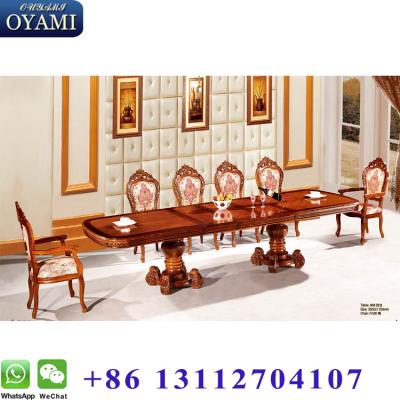 China Dining Room Set Wooden Carving Dining Table Sets New Classic Dining Room Furniture for sale