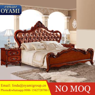 China New Design Luxury Classic Italian Wooden Beds Models Adult Bedroom Furniture Sets for sale