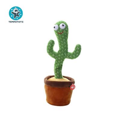 China Fasion's rhythm toys tender products 2021 new arrivals dancing children's toys 2021 cactus plush wholesale talking toys for sale