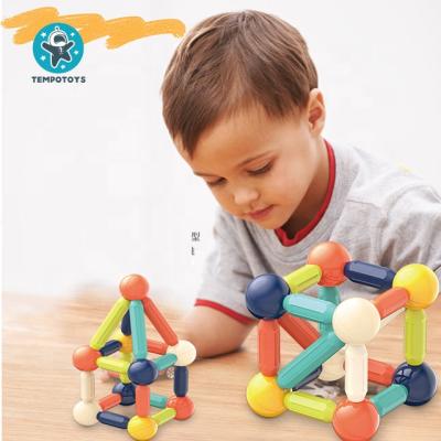 China Toy Tempo Toys Novel Funny Educational Puzzle Assembling Magnetic Rod Magnetic Stick 36 PCS Building Block The Rod Toy for sale