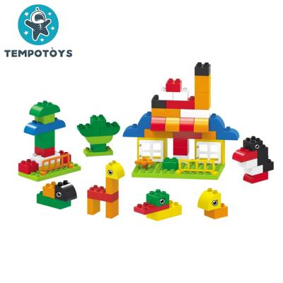 China Amazon Eco-friendly Material 2021 Hot Sale 76 Pieces Farm Building Block Toys For Children for sale