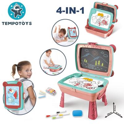 China Kids Gift 4 in 1 Magnetic Multi Function Whiteboard Backpack Eraser Board Drawing Board Toys for Girls for sale