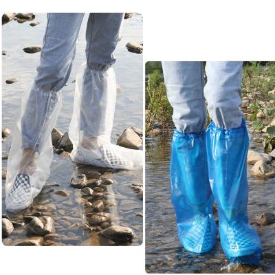 China Plastic Long Shoe Covers Waterproof Anti-Slip Water Boots Cover Rainy Day Use Cover for sale