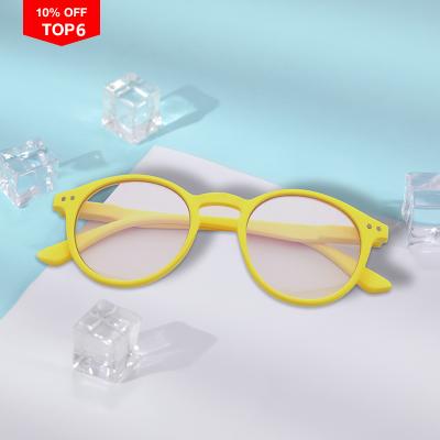 China Bluelight Glass 2021 New Design Round Spring Hinge Anti Blue Light Bluelight Blocking Computer Glasses Optical Glasses for sale