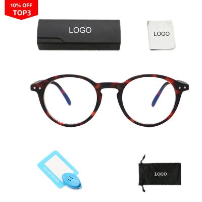 China Bluelight glasses 2021 new design round bluelight glasses spring blue light hinge blocking glass computer glasses for sale