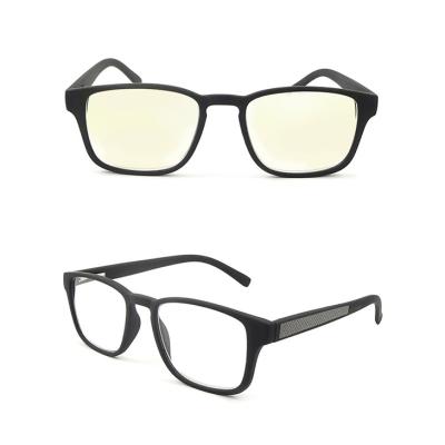 China High Quality Fashion Blue Light Reading Glass Anti Blocking Black PC Frame Reading Glasses for sale