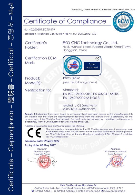 Certificate of Compliance - Shenzhen CODT technology co.,Ltd