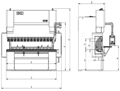 中国 125T/3200 6+1 軸手動曲げ機 CNC プレス ブレーキ EHC8025 販売のため