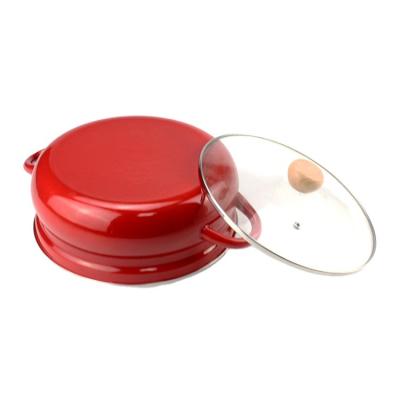 China Sustainable New Product Nonstick Cooking Pots Enamel Cookware Set for sale