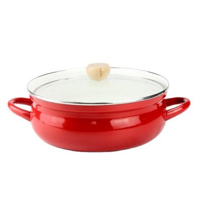 China Sustainable New Style Kitchen Cooking Pot Ware Set Enamel Pan Cookware for sale