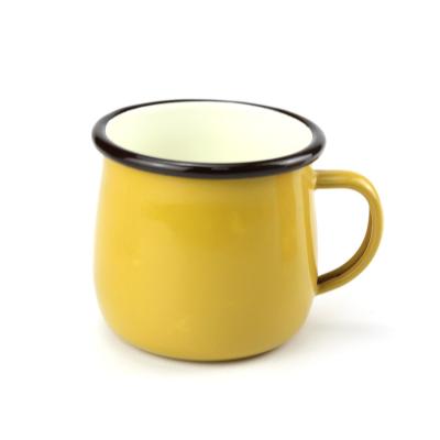 China Sustainable Wholesale Premium Quality Custom Coffee Mug Enamel Milk Cup for sale