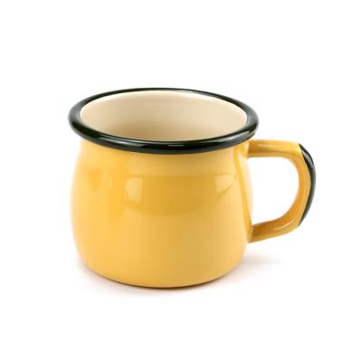 China Sustainable Premium Quality Blank Enamel Coffee Cup Jugs For Baking Cakes for sale